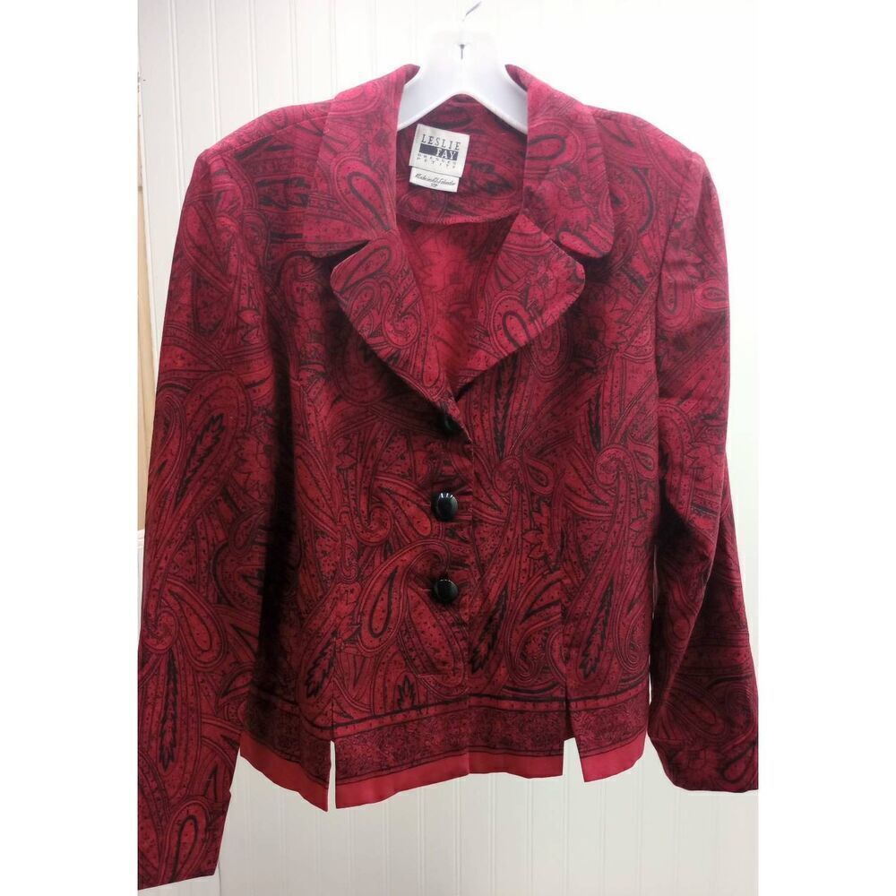 Vintage Leslie Fay button down dress jacket size 10P